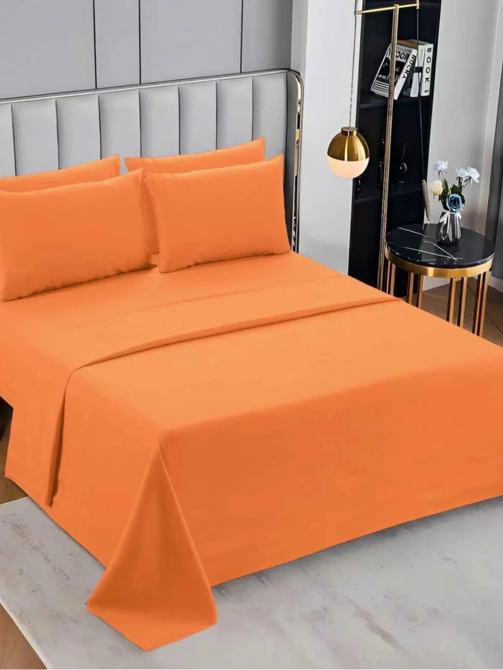 Soft Aqua Microfiber Bed Sheet Set - 6 pieces